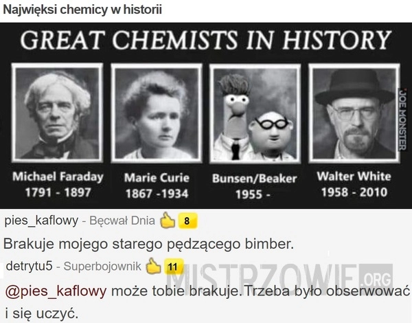 
    Najwięksi chemicy w historii