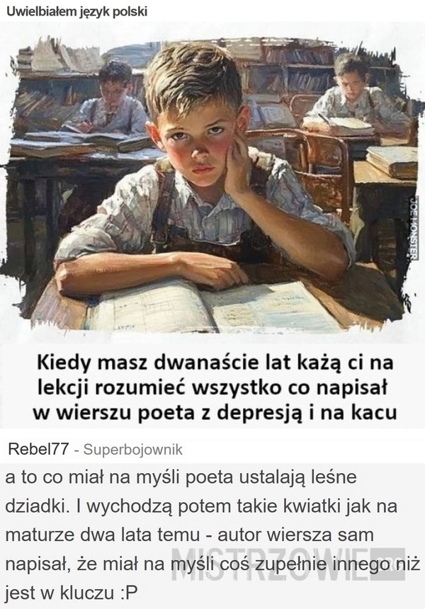 
    Uwielbiałem język polski