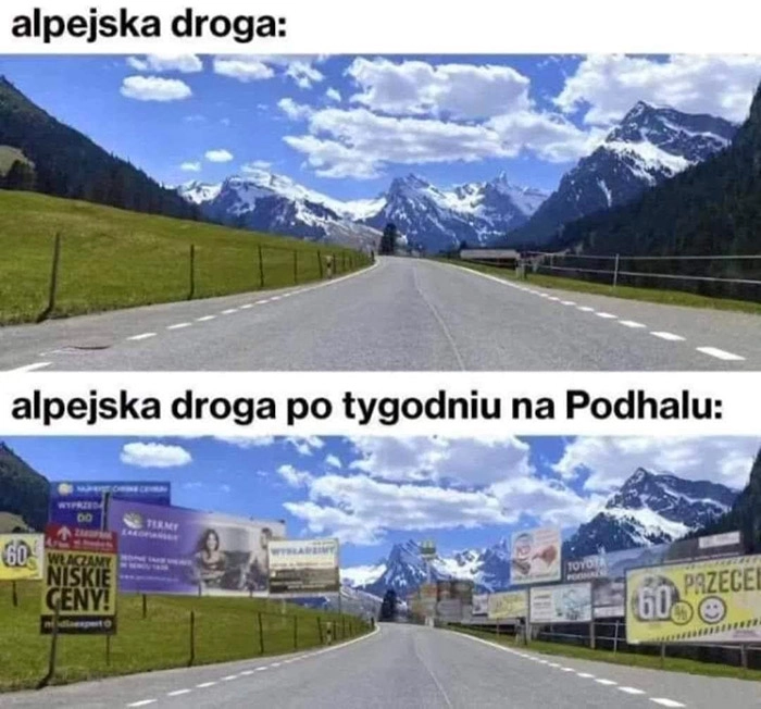 
    Alpejska droga po tygodniu na Podhalu reklamy