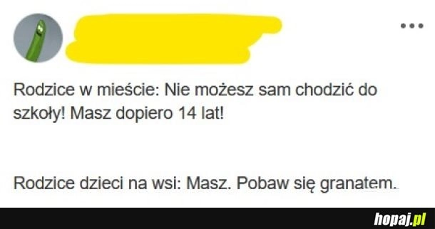 
    Wieś kontra miasto.