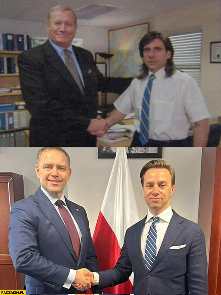
    Nawrocki Bosak jak scena z The Office