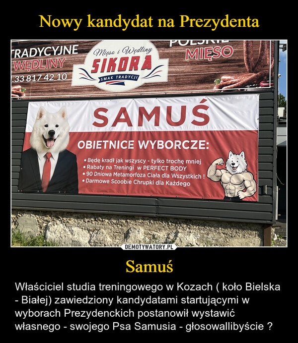 
    Nowy kandydat na Prezydenta Samuś