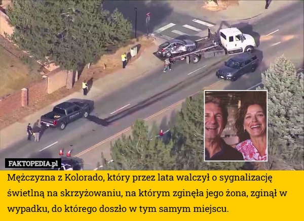 
    Mężczyzna z Kolorado, który przez lata walczył o sygnalizację świetlną na