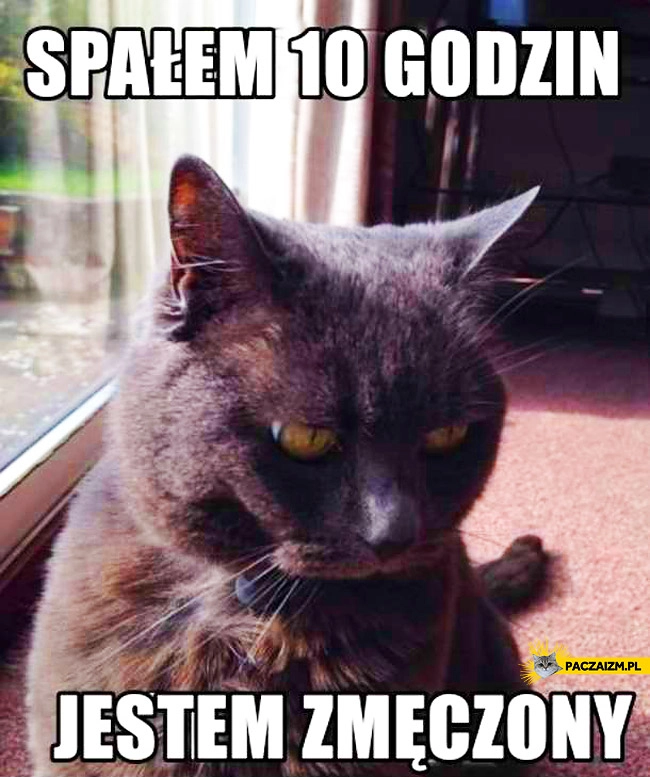 
    Spałem 10 godzin jestem zmęczony