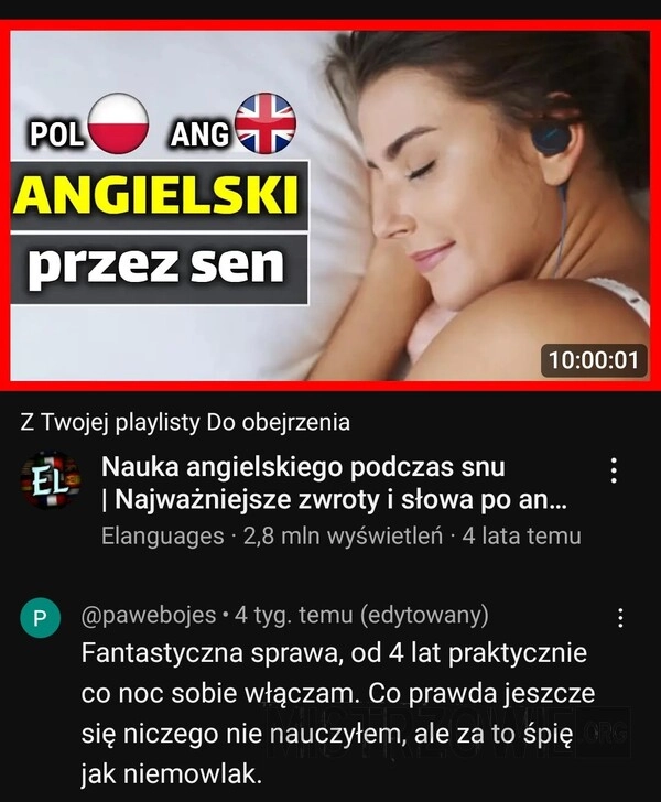 
    Angielski przez sen