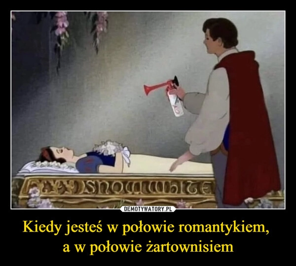 
    Kiedy jesteś w połowie romantykiem, 
a w połowie żartownisiem