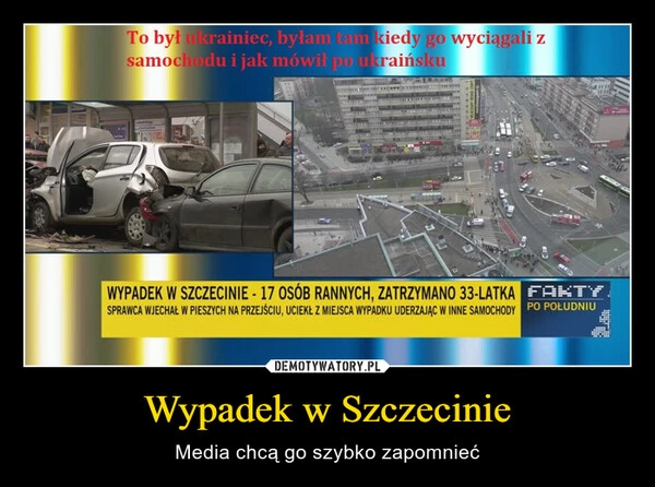 
    Wypadek w Szczecinie