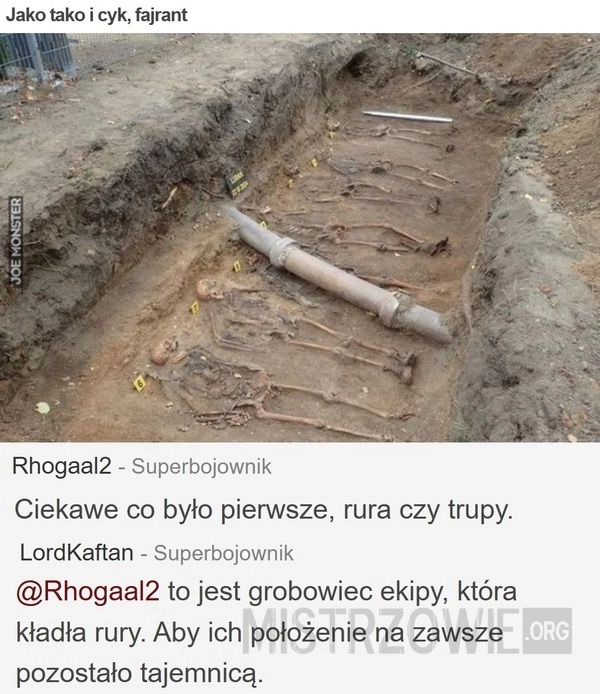 
    Jako tako i cyk, fajrant