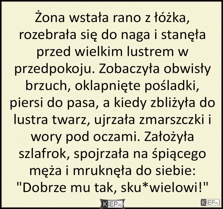 
    Zona wstaje rano z łóżka...