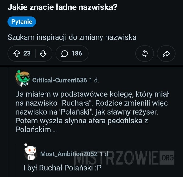 
    Ładne nazwiska