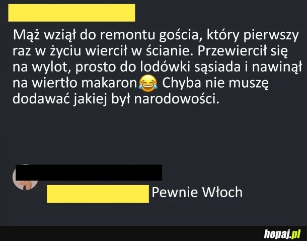 
    Ten makaron go zdradził