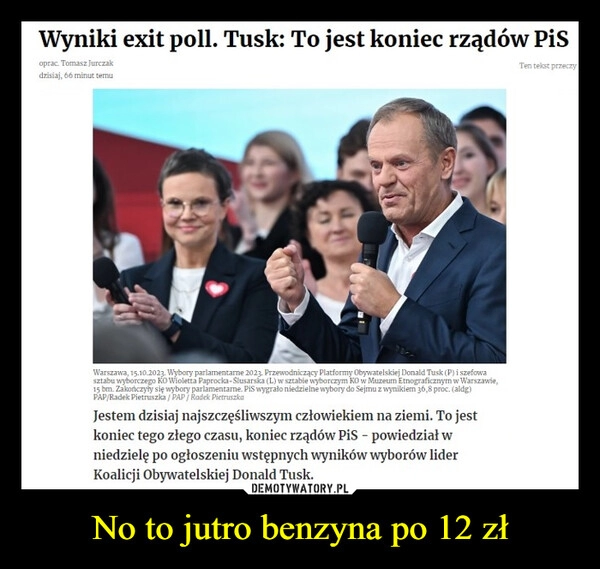 
    No to jutro benzyna po 12 zł