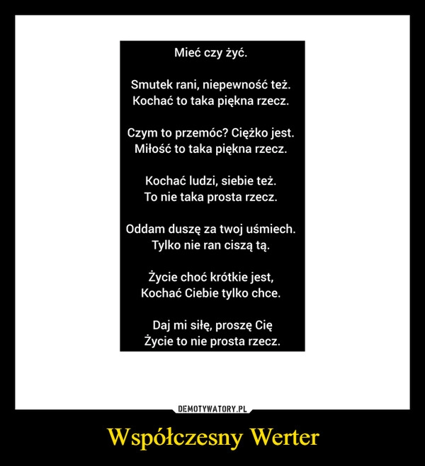 
    Współczesny Werter