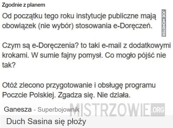 
    Zgodnie z planem