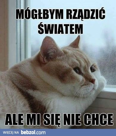 
    Mógłbym rządzić światem