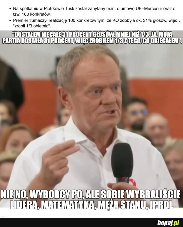 
    Prawdziwe pytanie brzmi -dlaczego zdrajca z tak małym poparciem może niszczyć Polskę