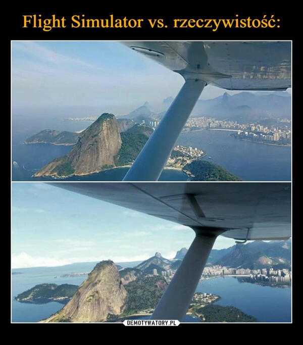 
    Flight Simulator vs. rzeczywistość: