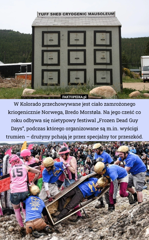 
    W Kolorado przechowywane jest ciało zamrożonego kriogenicznie Norwega, Bredo...
