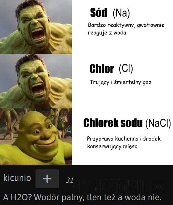 
    Po chemicznemu