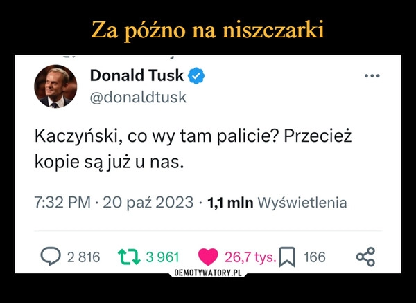 
    Za późno na niszczarki