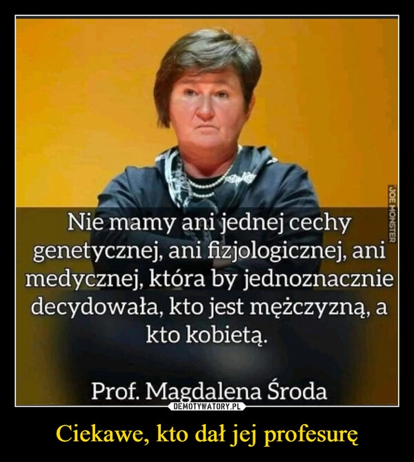 
    Ciekawe, kto dał jej profesurę