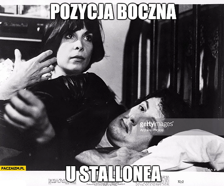 
    Pozycja boczna u Stallone’a Sylvester Stallone