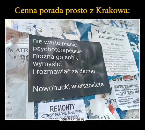 
    Cenna porada prosto z Krakowa: