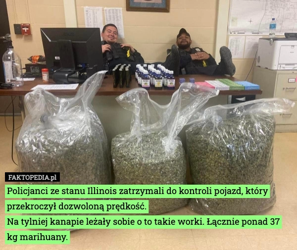 
    Policjanci ze stanu Illinois zatrzymali do kontroli pojazd, który przekroczył