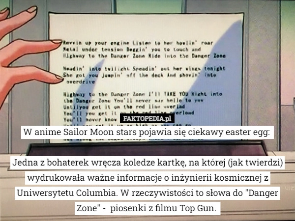 
    W anime Sailor Moon stars pojawia się ciekawy easter egg: 

Jedna z bohaterek