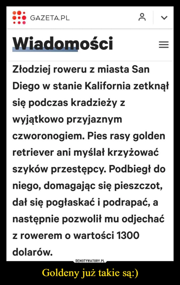 
    Goldeny już takie są:)