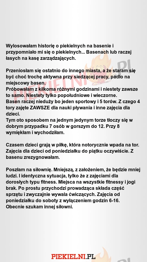 
    Piekielne Na Basenie i Siłowni - Przerażająca Prawda