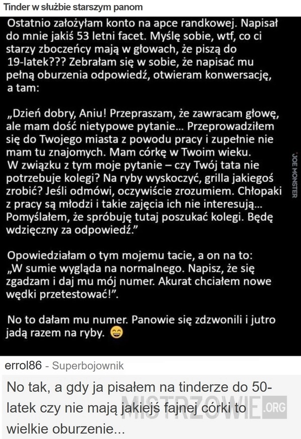 
    Tinder w służbie starszym panom