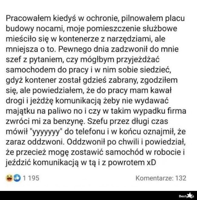 
    Wspaniałomyślny szef 