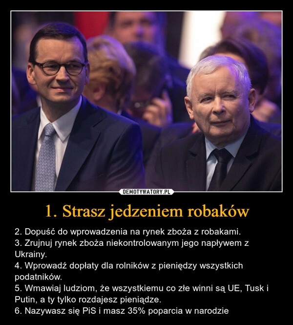 
    1. Strasz jedzeniem robaków