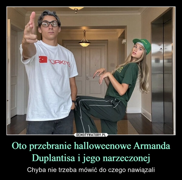 
    Oto przebranie halloweenowe Armanda Duplantisa i jego narzeczonej