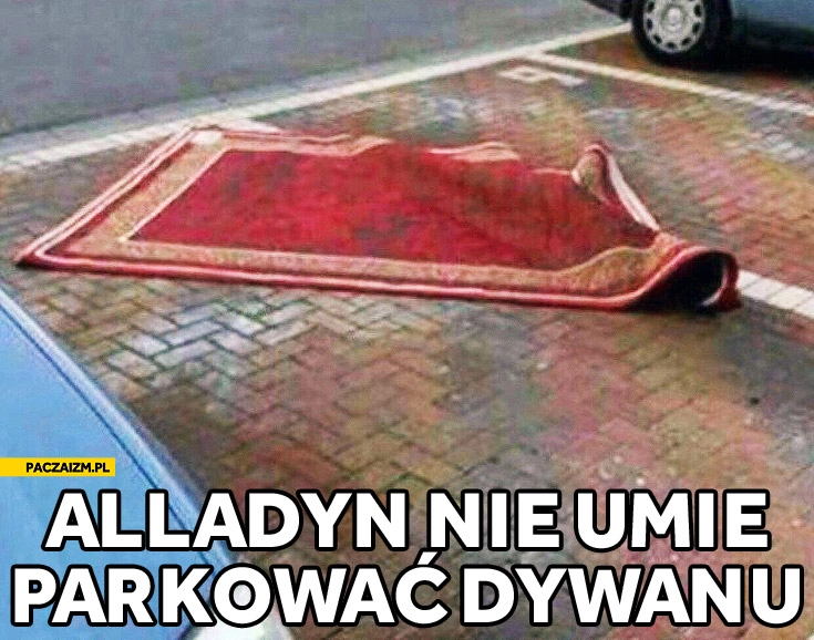 
    Alladyn nie umie poprawnie zaparkować dywan