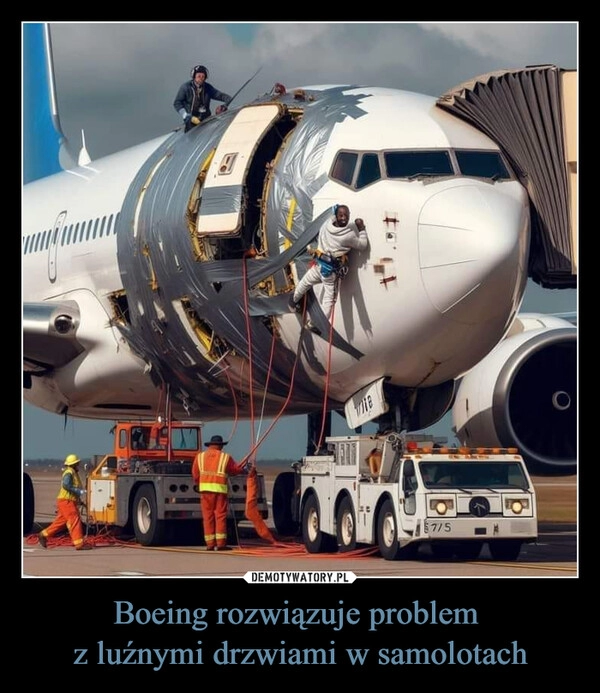 
    Boeing rozwiązuje problem 
z luźnymi drzwiami w samolotach