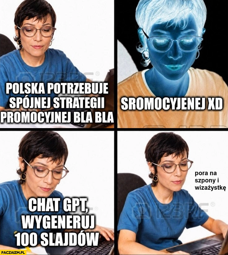 
    Barbara Mróz-Gorgon: Polska potrzebuje strategii promocyjnej sromocyjnej, chat GPT wygeneruj 100 slajdów, pora na szpony i wizażystkę