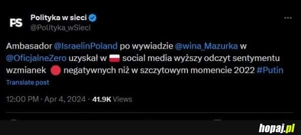 
    Kiedy jesteś bardziej znienawidzony od Putina...