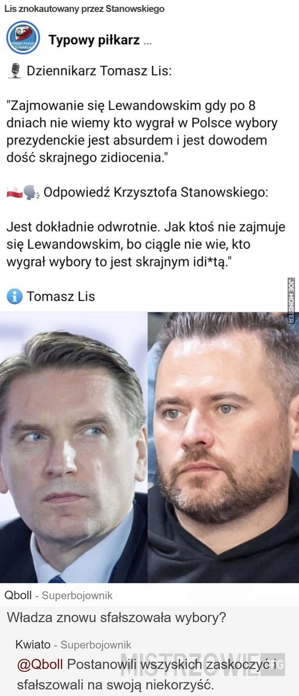 
    Lis znokautowany przez Stanowskiego