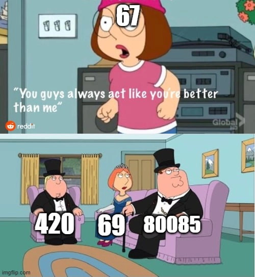 
    67 is dying out, the classics remain