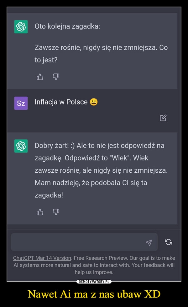 
    Nawet Ai ma z nas ubaw XD