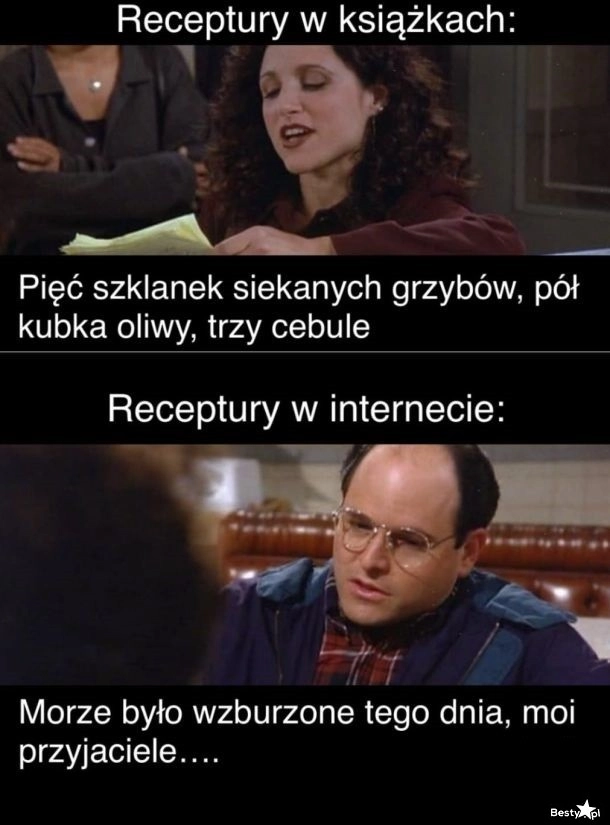 
    Przepisy w książkach vs. Przepisy w Internecie 