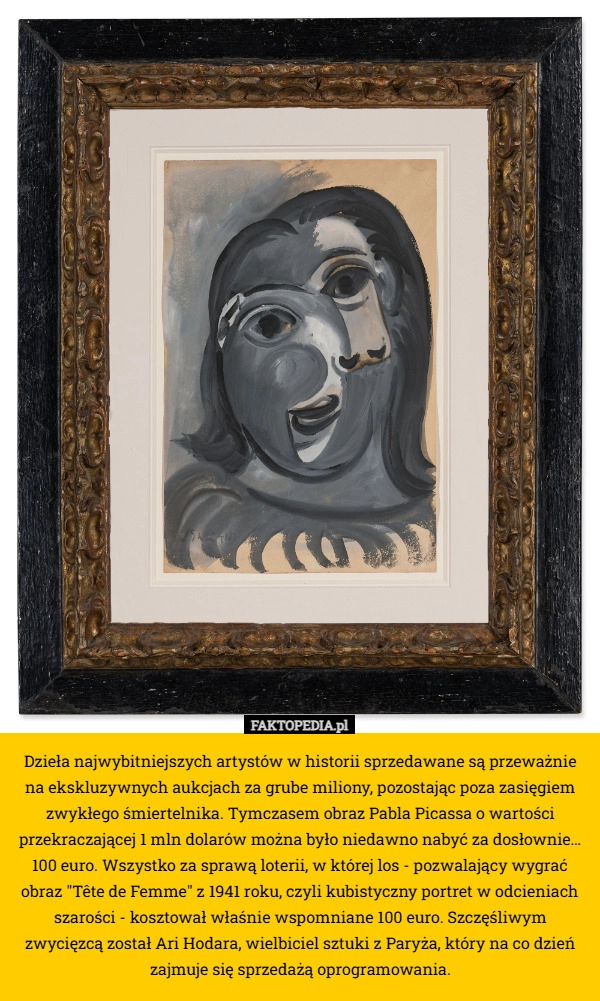 Dzieła najwybitniejszych artystów w historii sprzedawane są przeważnie na