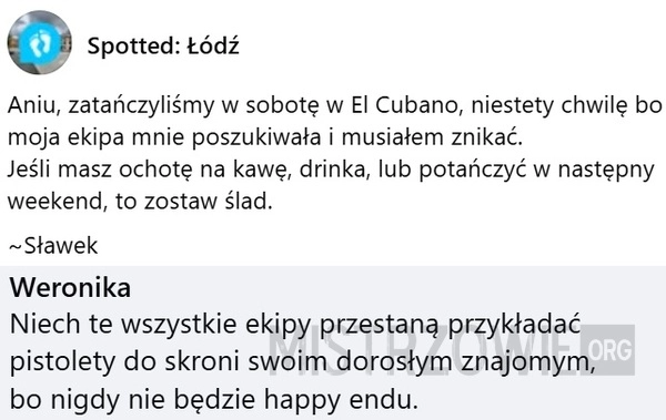 
    Aniu, zatańczyliśmy w sobotę w...