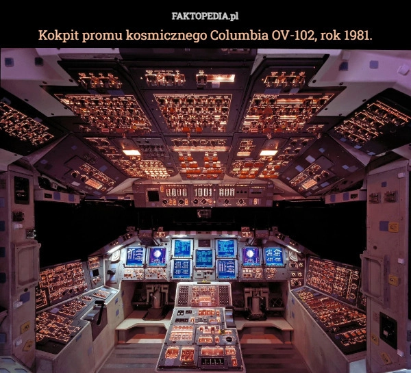 
    Kokpit promu kosmicznego Columbia OV-102, rok 1981.