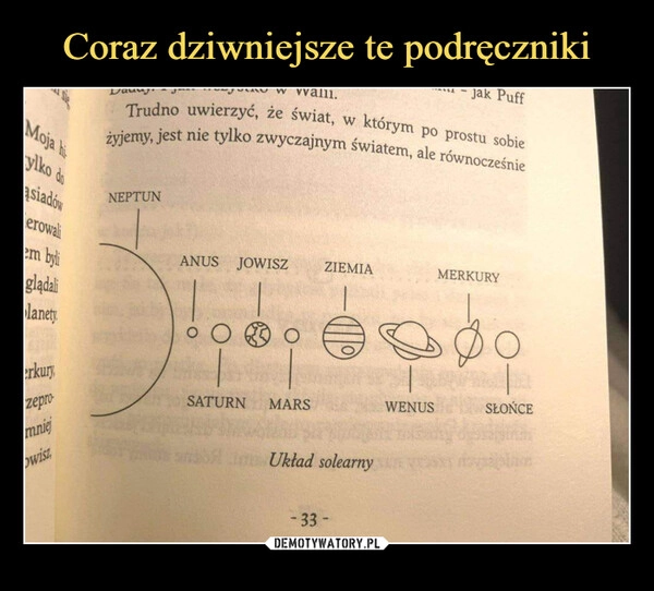 
    Coraz dziwniejsze te podręczniki