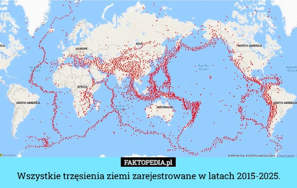 
    Wszystkie trzęsienia ziemi zarejestrowane w latach 2015-2025.