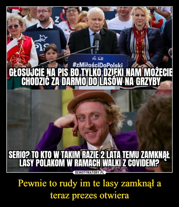 
    Pewnie to rudy im te lasy zamknął a teraz prezes otwiera