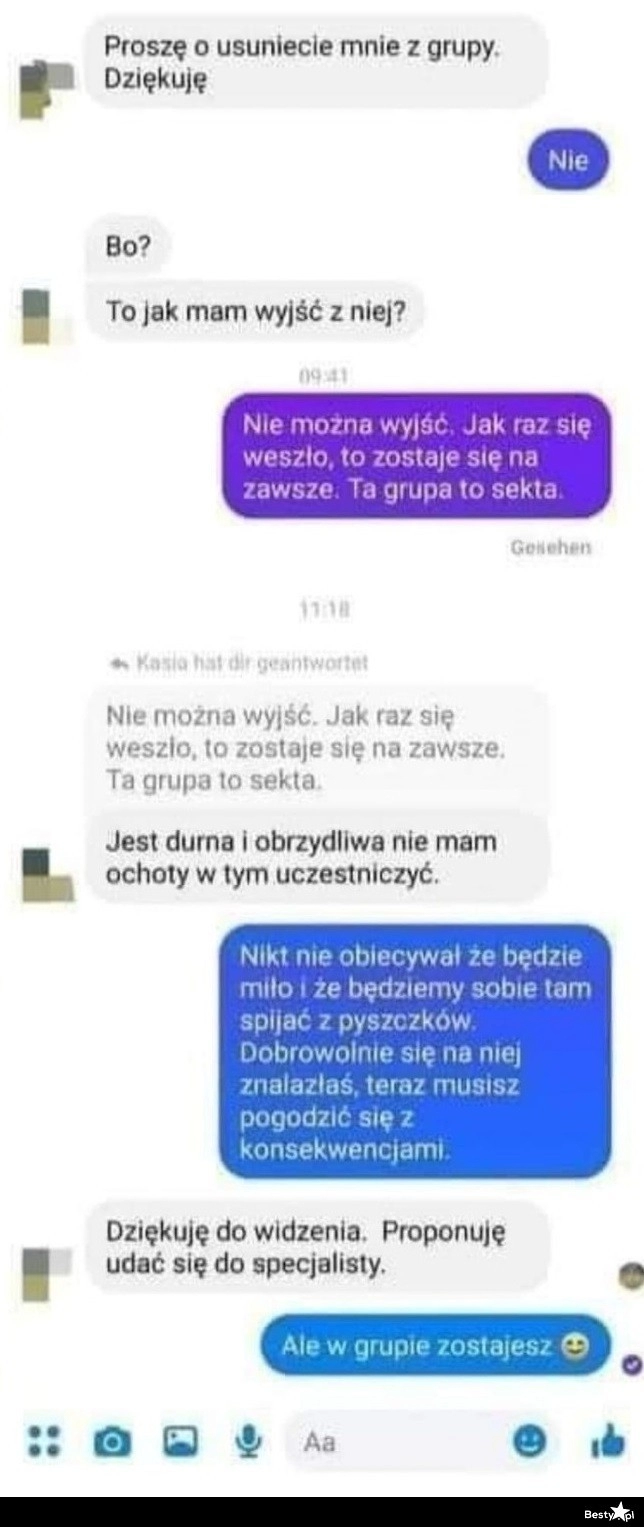 
    Grupa bez wyjścia 